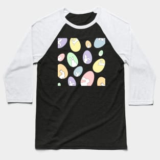 Happy Easter, pattern with eggs and rabbit Baseball T-Shirt